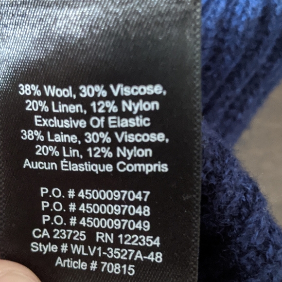 Blue Wool Babaton Mock Neck Sweater - Picture 5 of 6